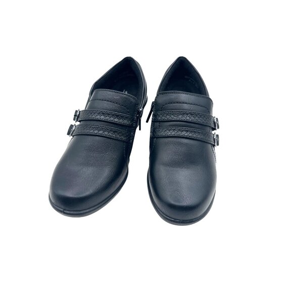 Easy Street Size 6.5 WW Side Zipper Business Casual Heeled Loafers Synthetic - Picture 3 of 12